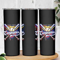 Venezuela Campeones Baseball Championship 2026 Skinny Tumbler Home Plate Drip