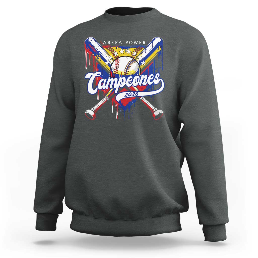 Venezuela Campeones Baseball Championship 2026 Sweatshirt Home Plate Drip