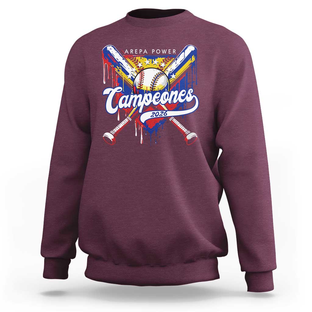 Venezuela Campeones Baseball Championship 2026 Sweatshirt Home Plate Drip