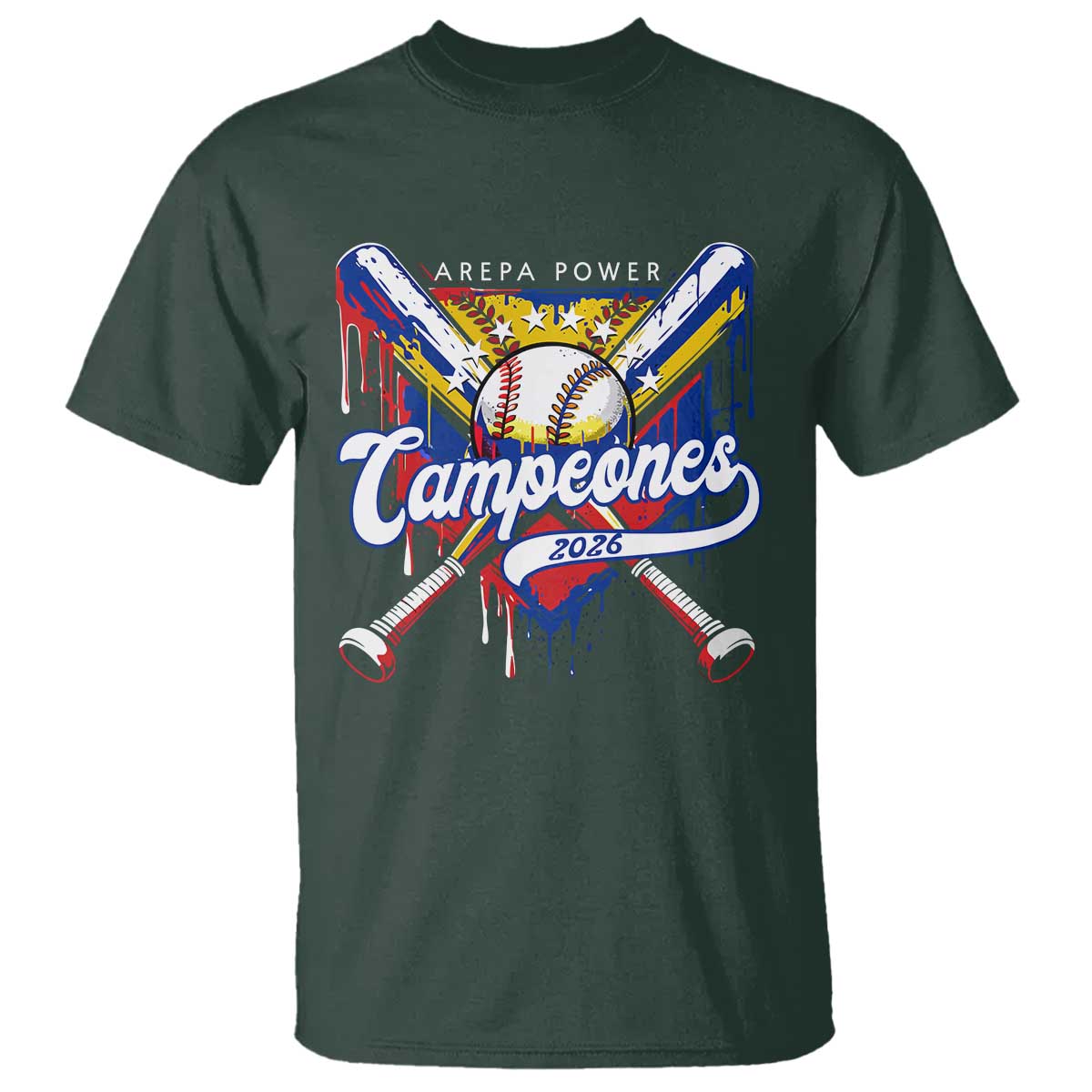 Venezuela Campeones Baseball Championship 2026 T Shirt Home Plate Drip