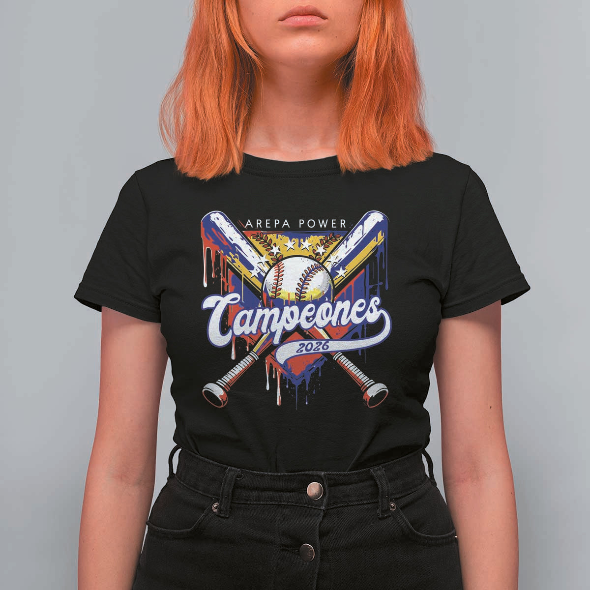 Venezuela Campeones Baseball Championship 2026 T Shirt For Women Home Plate Drip