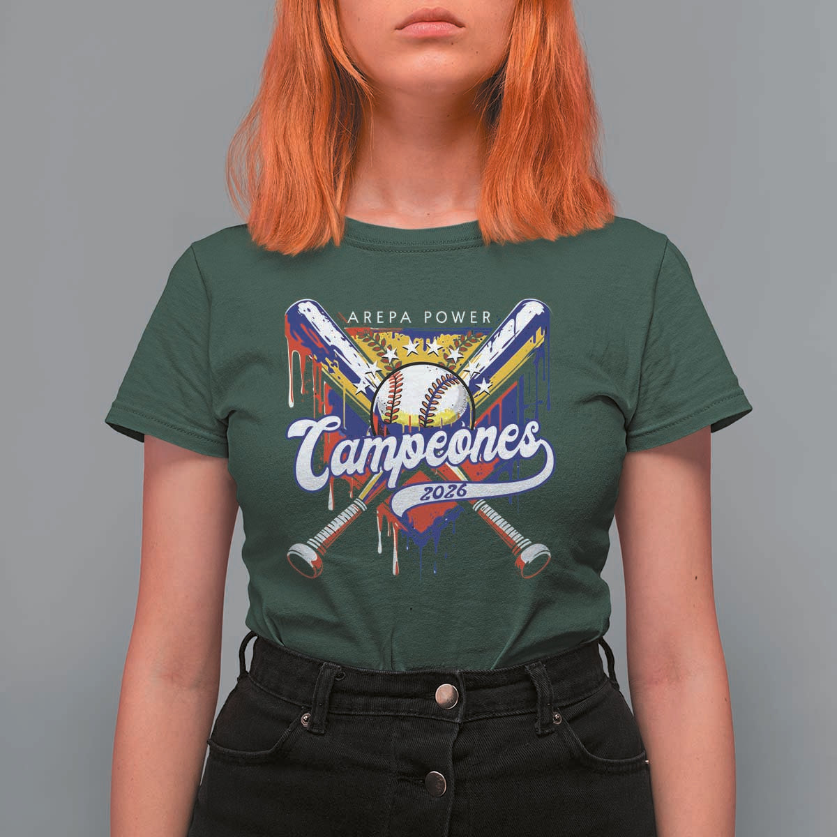 Venezuela Campeones Baseball Championship 2026 T Shirt For Women Home Plate Drip