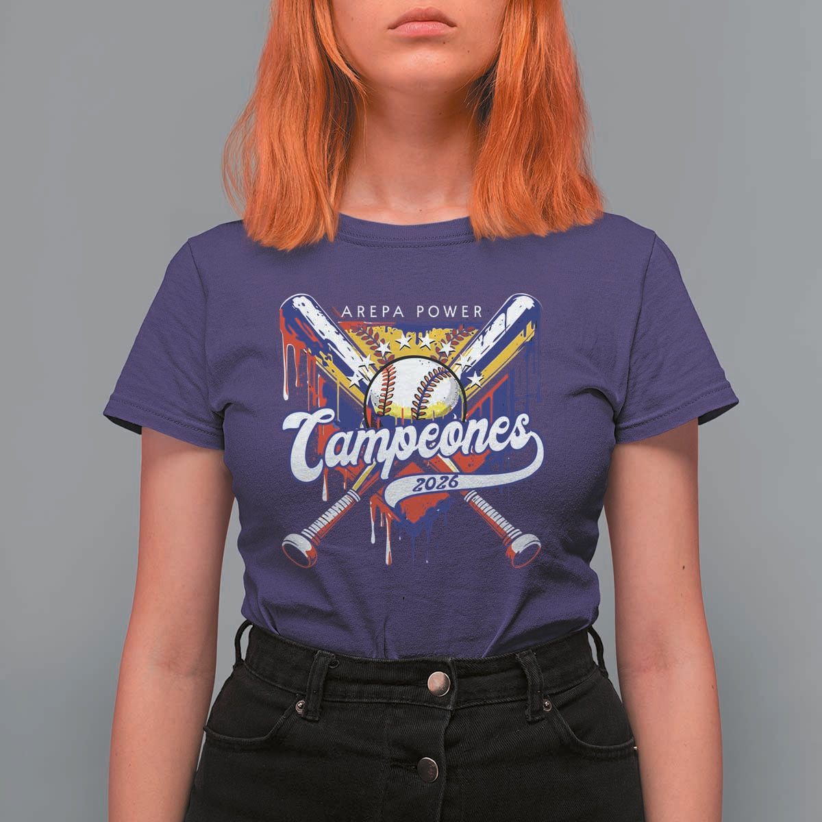 Venezuela Campeones Baseball Championship 2026 T Shirt For Women Home Plate Drip