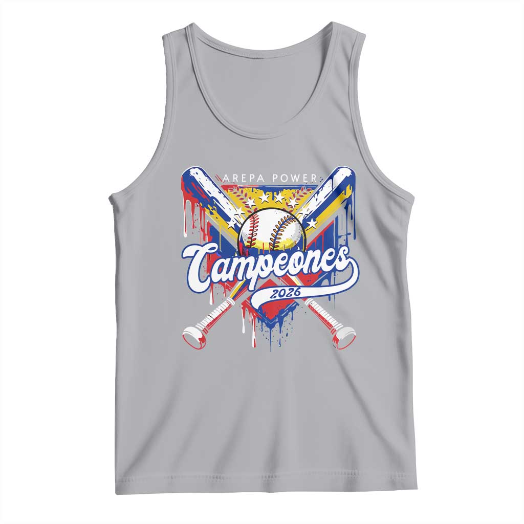 Venezuela Campeones Baseball Championship 2026 Tank Top Home Plate Drip