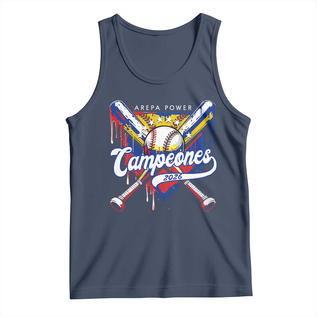 Venezuela Campeones Baseball Championship 2026 Tank Top Home Plate Drip