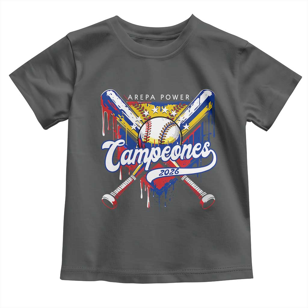 Venezuela Campeones Baseball Championship 2026 Toddler T Shirt Home Plate Drip