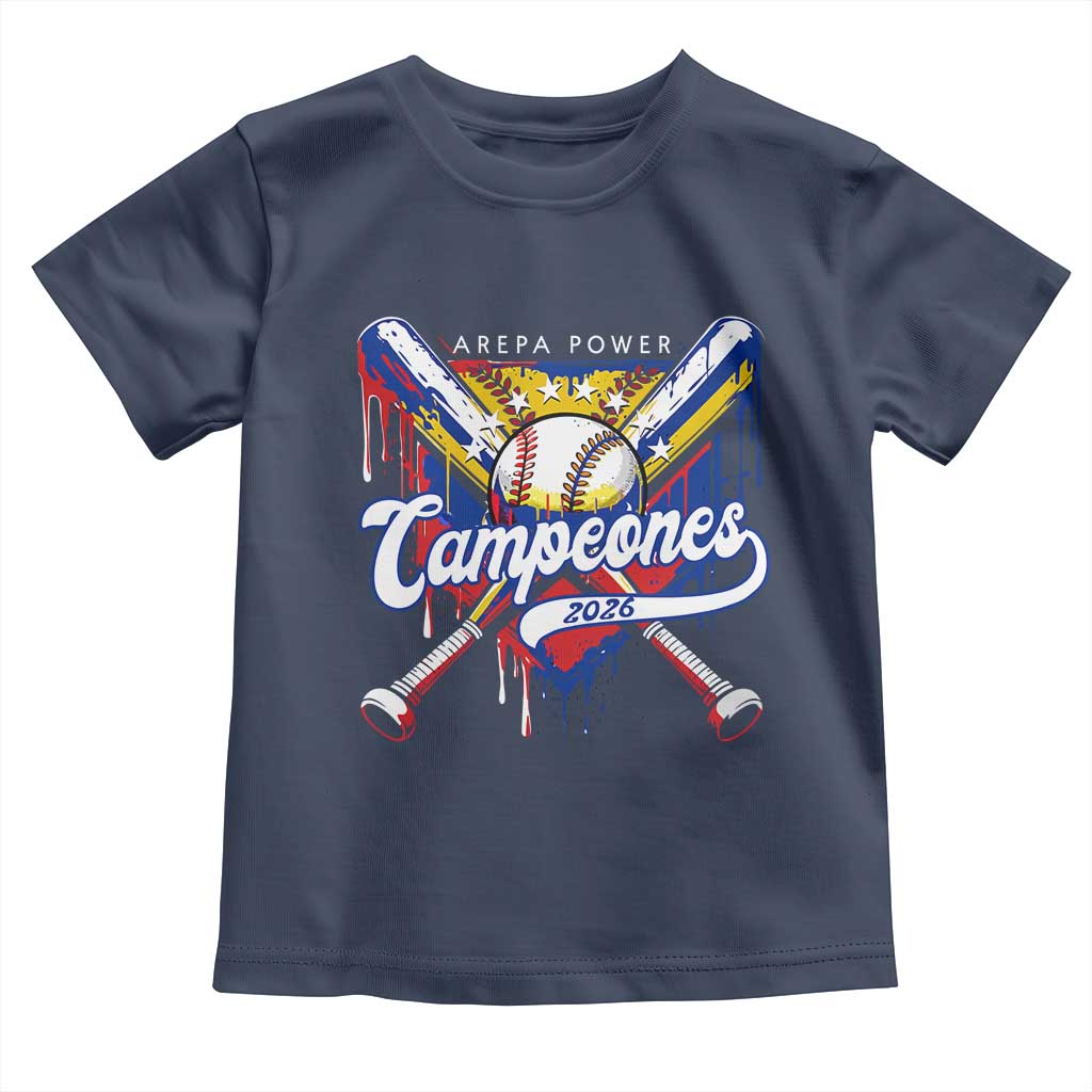 Venezuela Campeones Baseball Championship 2026 Toddler T Shirt Home Plate Drip