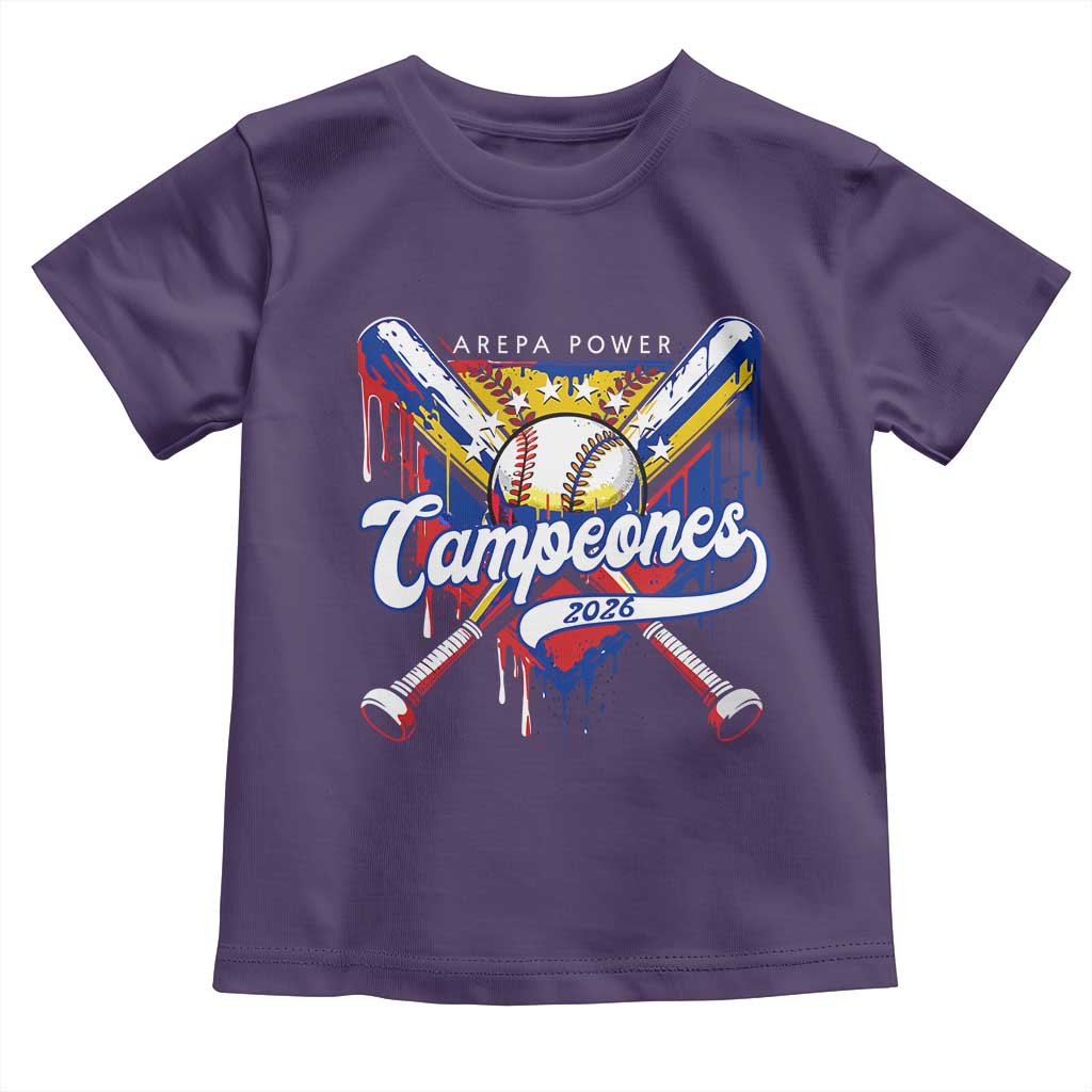 Venezuela Campeones Baseball Championship 2026 Toddler T Shirt Home Plate Drip