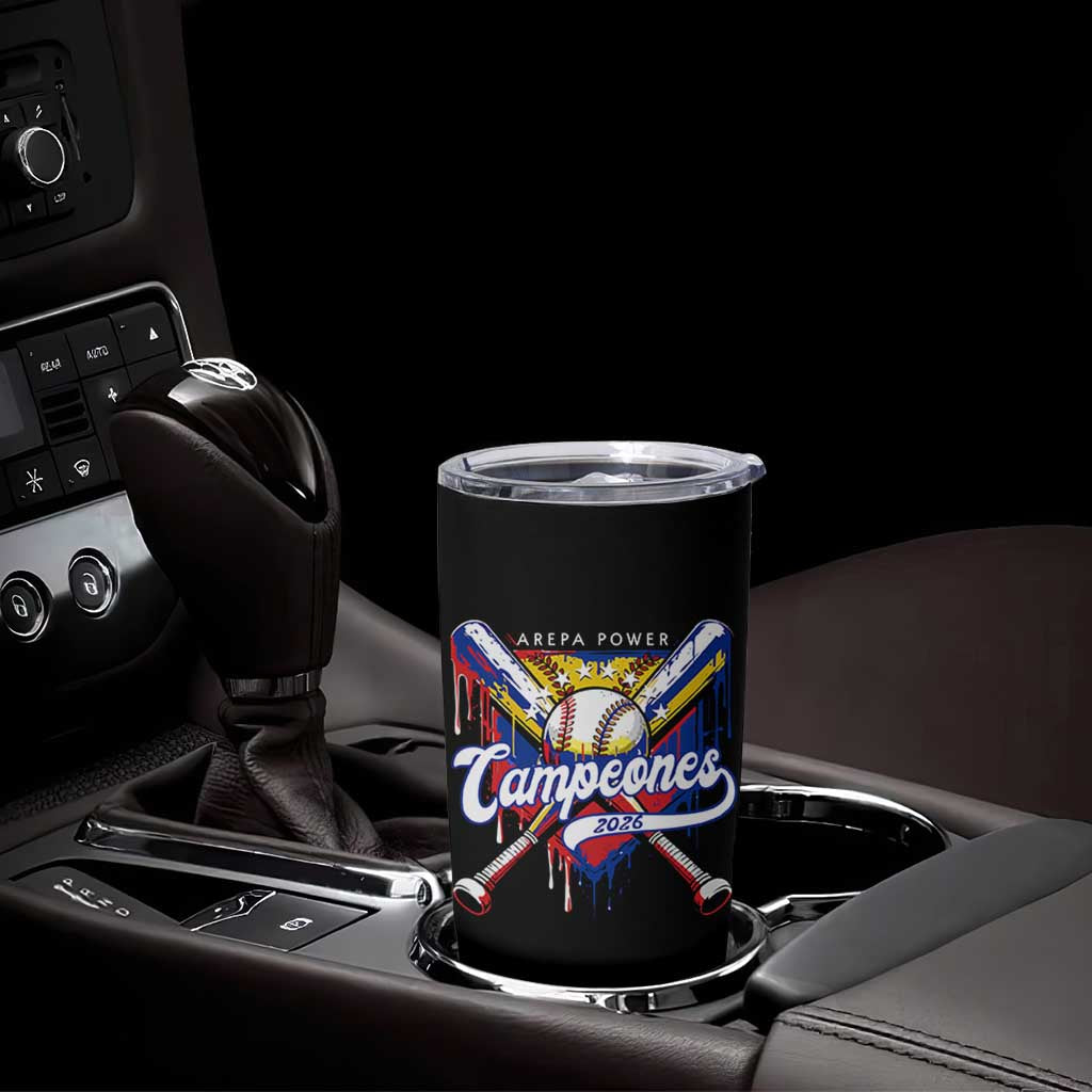 Venezuela Campeones Baseball Championship 2026 Tumbler Cup Home Plate Drip