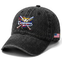 Venezuela Campeones Baseball Championship 2026 Washed Cotton Baseball Cap Home Plate Drip