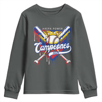 Venezuela Campeones Baseball Championship 2026 Youth Sweatshirt Home Plate Drip