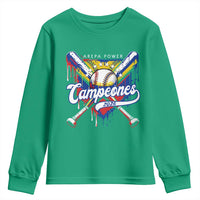 Venezuela Campeones Baseball Championship 2026 Youth Sweatshirt Home Plate Drip