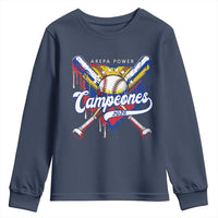 Venezuela Campeones Baseball Championship 2026 Youth Sweatshirt Home Plate Drip