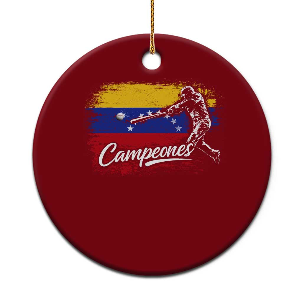 Venezuela Campeones Del Mundo Baseball Championship Ceramic Ornament
