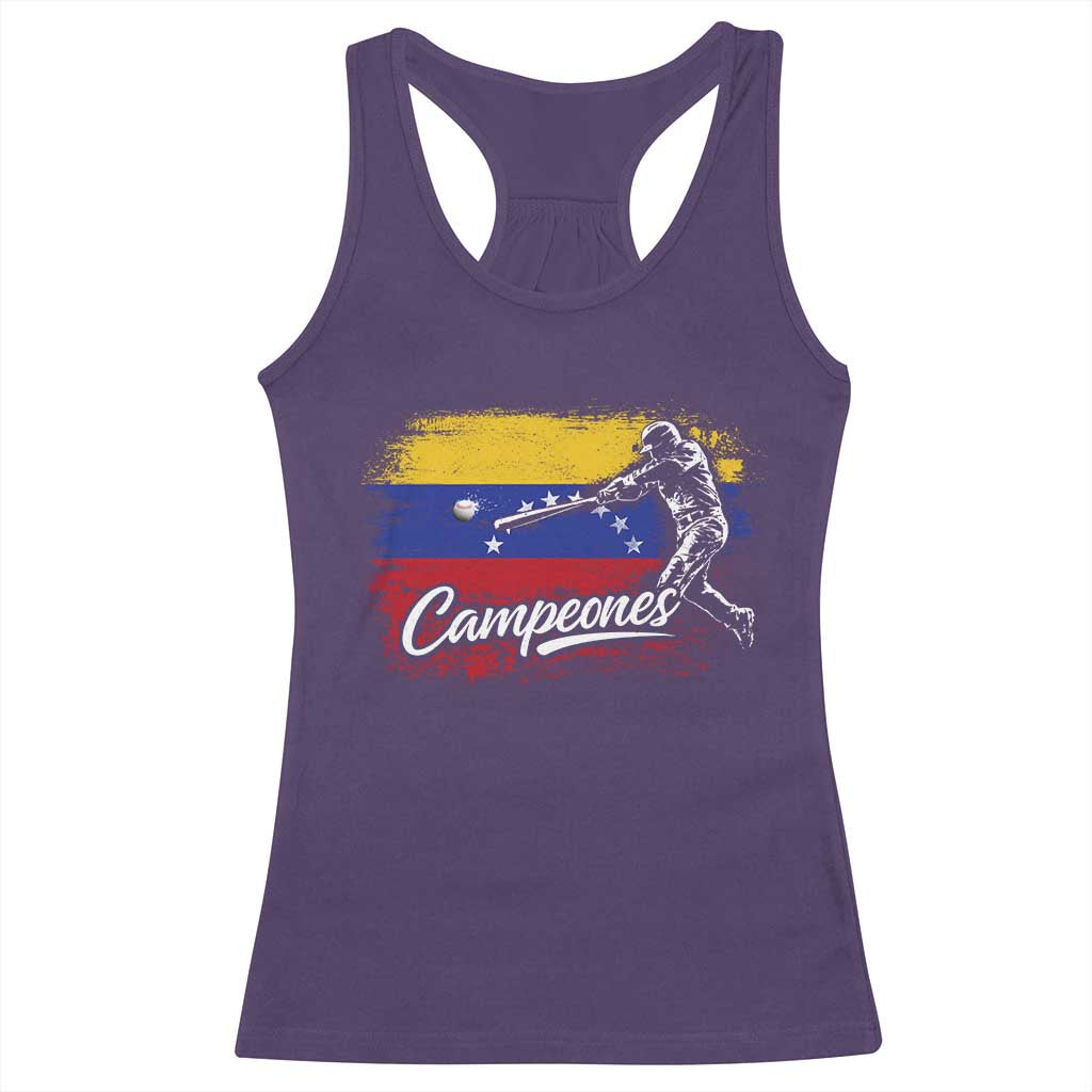Venezuela Campeones Del Mundo Baseball Championship Racerback Tank Top