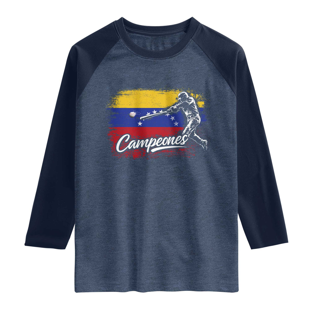 Venezuela Campeones Del Mundo Baseball Championship Raglan Shirt