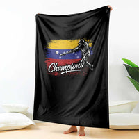 Venezuela Champions Baseball Batter Venezuelan Sport Fan Throw Blanket