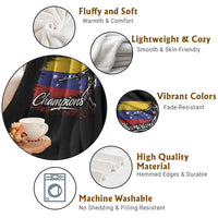 Venezuela Champions Baseball Batter Venezuelan Sport Fan Throw Blanket