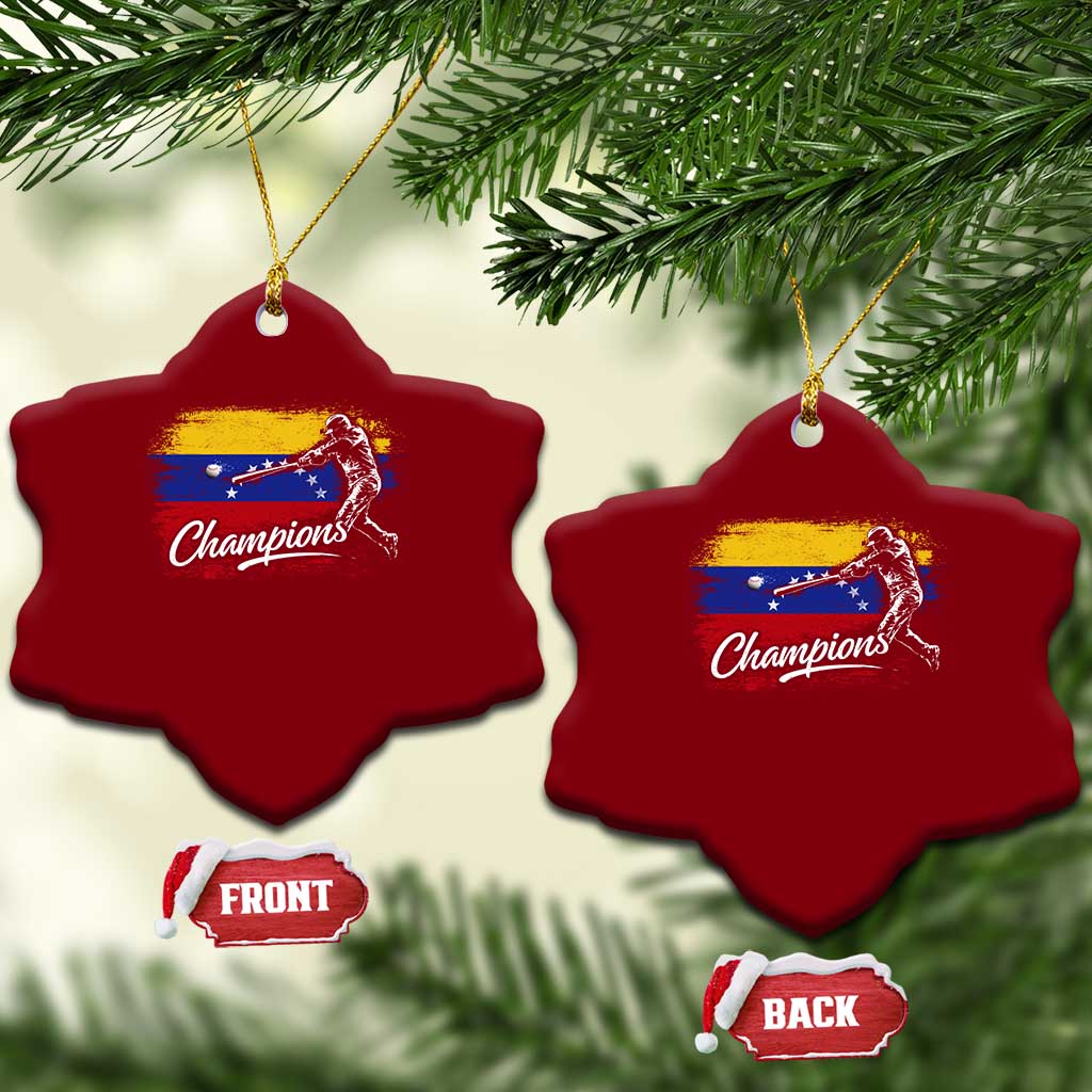 Venezuela Champions Baseball Batter Venezuelan Sport Fan Ceramic Ornament