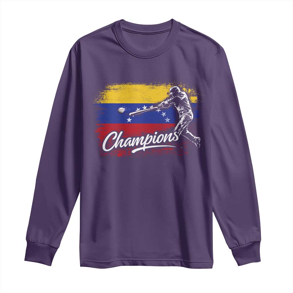 Venezuela Champions Baseball Batter Venezuelan Sport Fan Long Sleeve Shirt