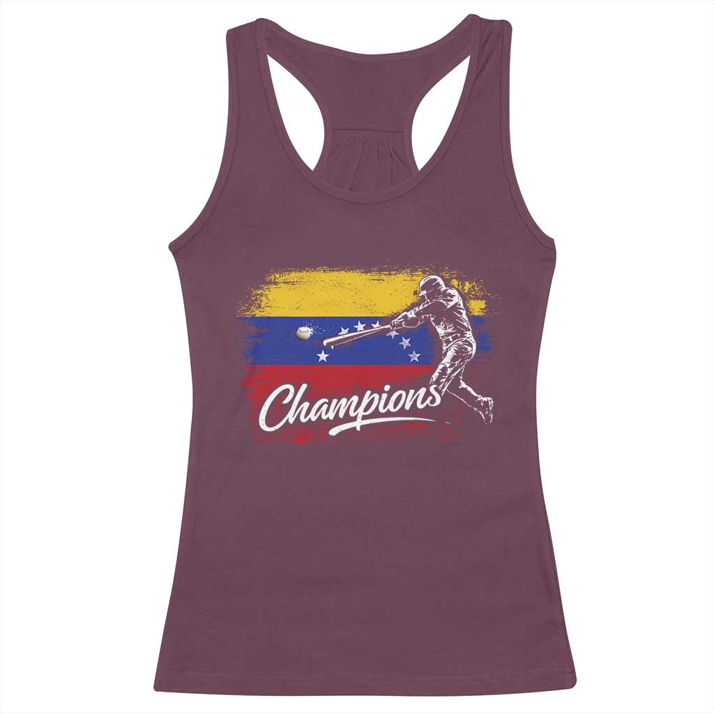 Venezuela Champions Baseball Batter Venezuelan Sport Fan Racerback Tank Top