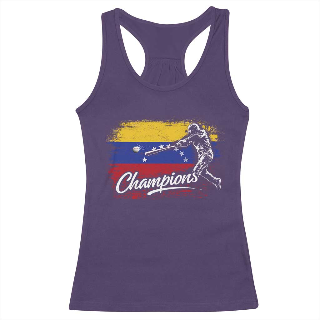 Venezuela Champions Baseball Batter Venezuelan Sport Fan Racerback Tank Top