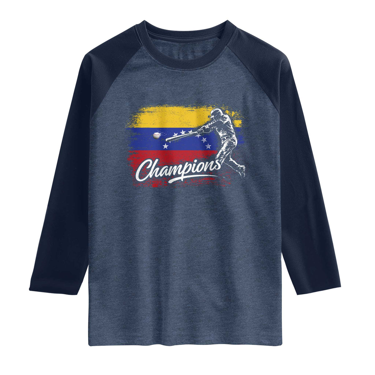Venezuela Champions Baseball Batter Venezuelan Sport Fan Raglan Shirt