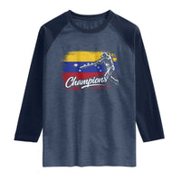 Venezuela Champions Baseball Batter Venezuelan Sport Fan Raglan Shirt