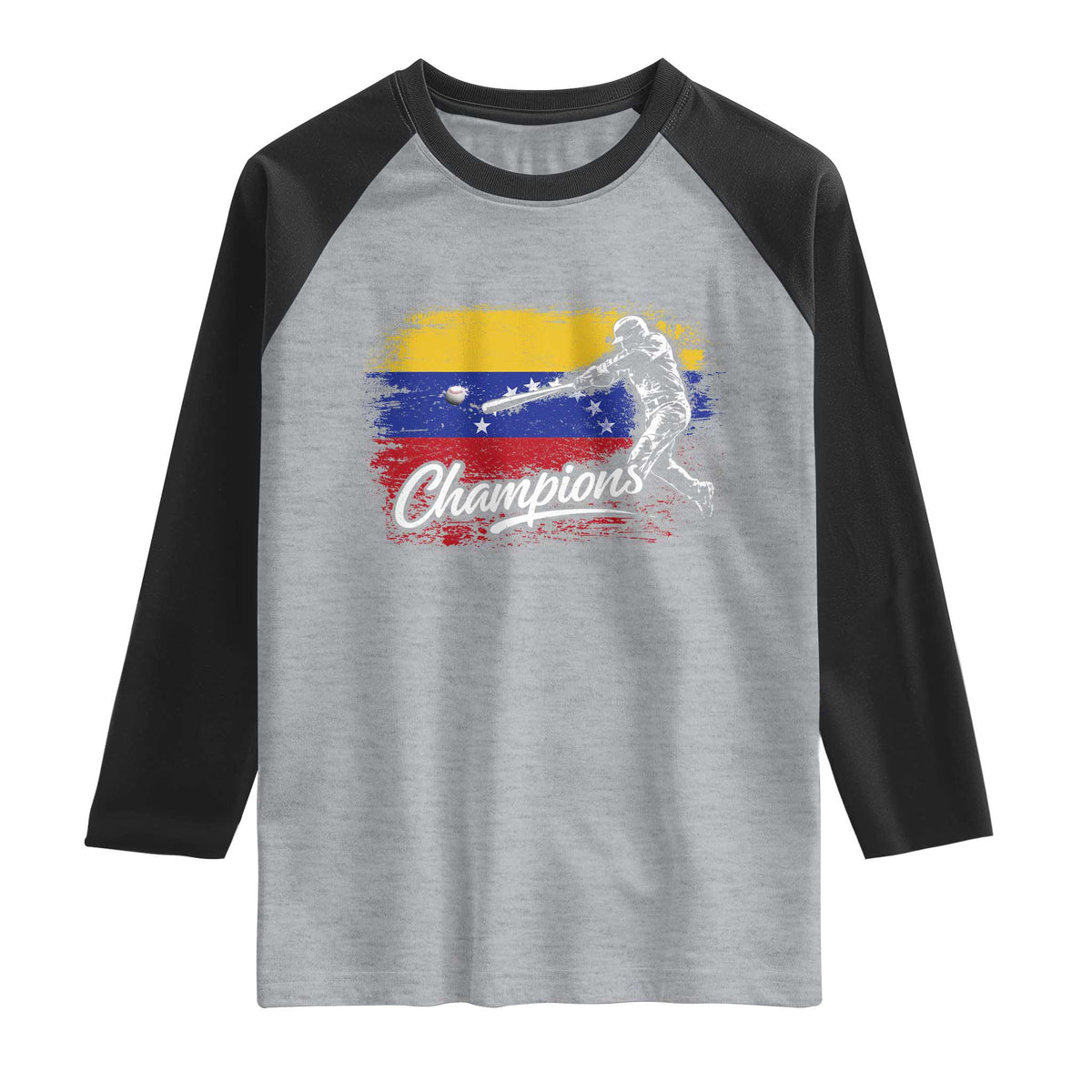 Venezuela Champions Baseball Batter Venezuelan Sport Fan Raglan Shirt