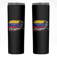 Venezuela Champions Baseball Batter Venezuelan Sport Fan Skinny Tumbler