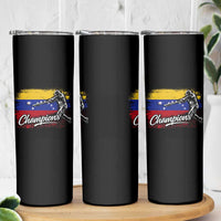 Venezuela Champions Baseball Batter Venezuelan Sport Fan Skinny Tumbler