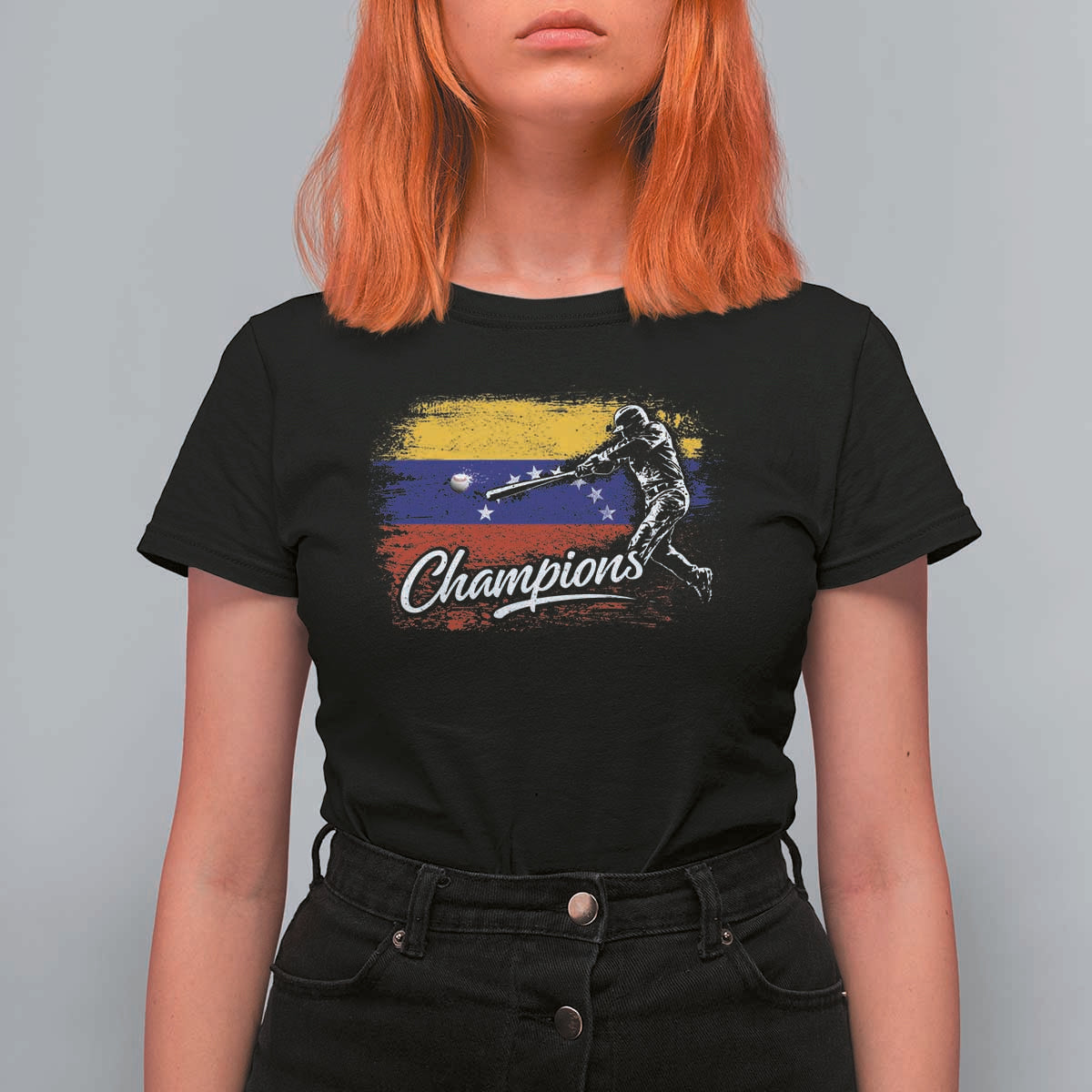 Venezuela Champions Baseball Batter Venezuelan Sport Fan T Shirt For Women