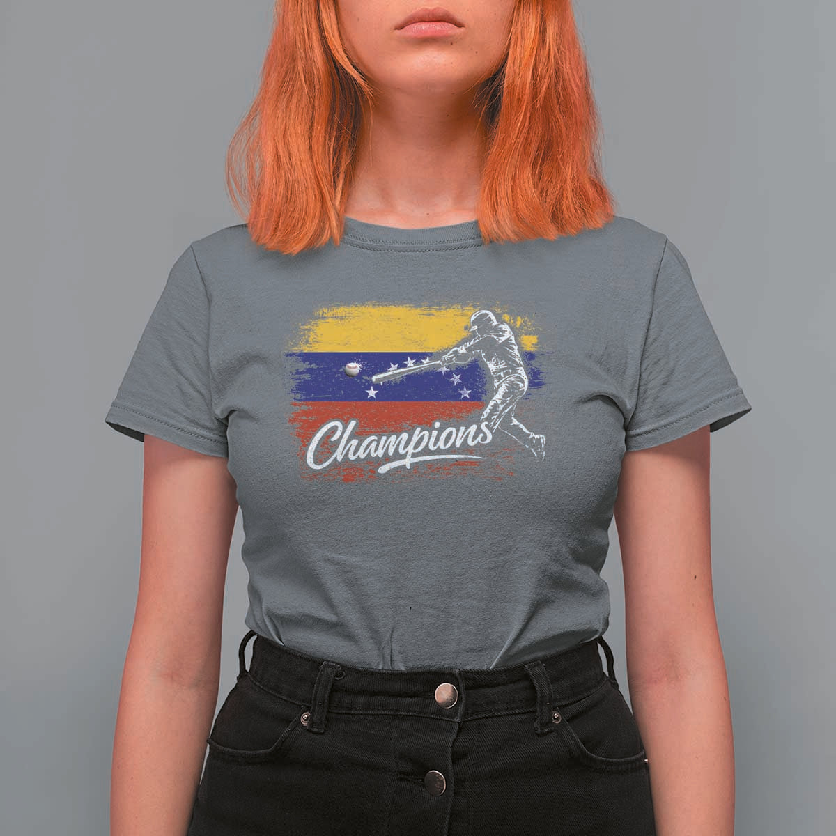 Venezuela Champions Baseball Batter Venezuelan Sport Fan T Shirt For Women