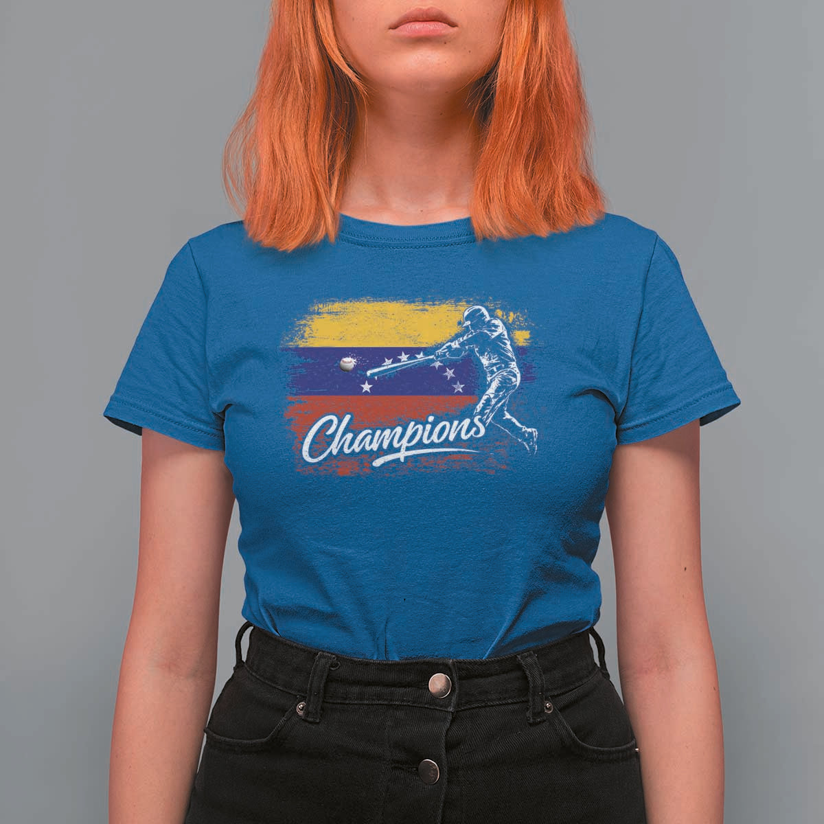 Venezuela Champions Baseball Batter Venezuelan Sport Fan T Shirt For Women