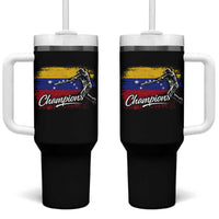 Venezuela Champions Baseball Batter Venezuelan Sport Fan Tumbler With Handle