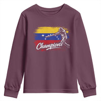 Venezuela Champions Baseball Batter Venezuelan Sport Fan Youth Sweatshirt