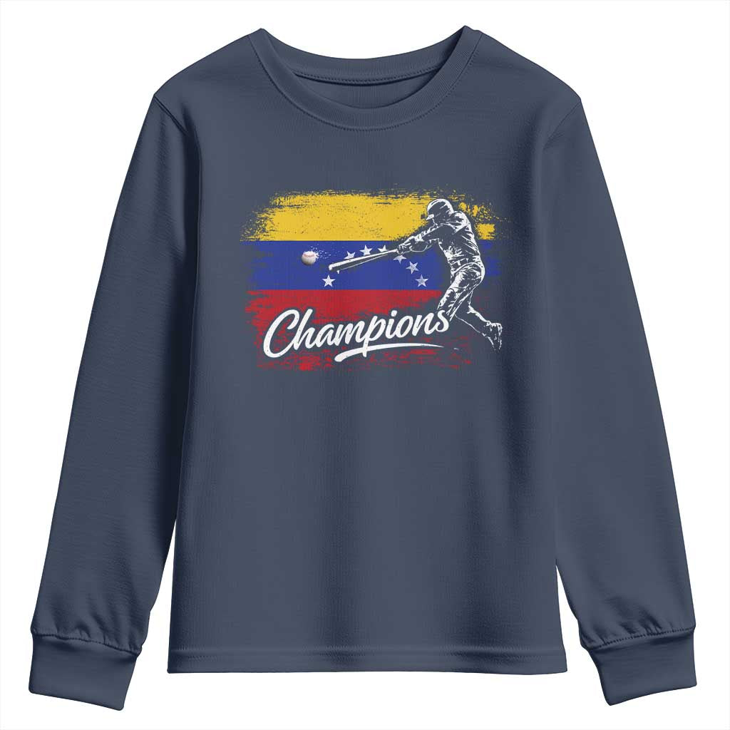 Venezuela Champions Baseball Batter Venezuelan Sport Fan Youth Sweatshirt
