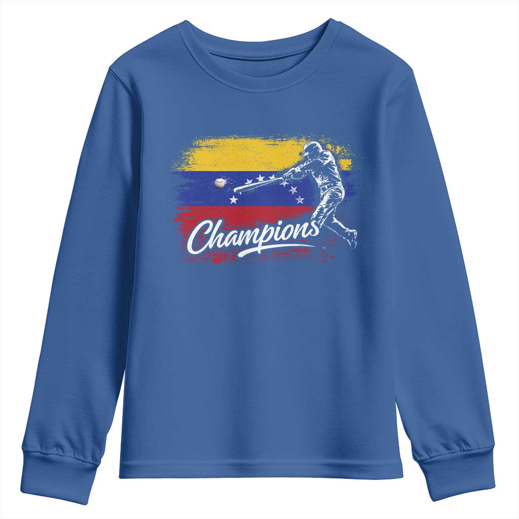 Venezuela Champions Baseball Batter Venezuelan Sport Fan Youth Sweatshirt