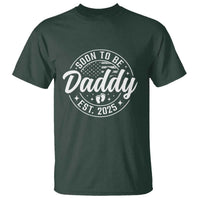 Funny Promoted To Daddy 2025 T Shirt Newborn Vintage American Flag Baby Footprint