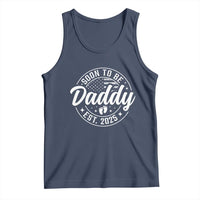 Funny Promoted To Daddy 2025 Tank Top Newborn Vintage American Flag Baby Footprint
