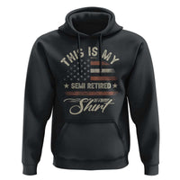 Funny Semi Retirement Hoodie This Is My Semi Retired Slogan Pun American Flag