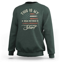 Funny Semi Retirement Sweatshirt This Is My Semi Retired Slogan Pun American Flag