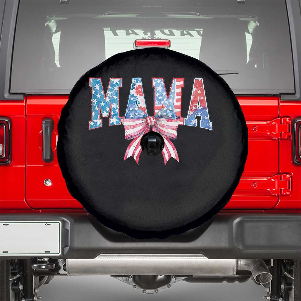 Funny American Patriotic Mama Coquette Spare Tire Cover 4th Of July Mother's Day