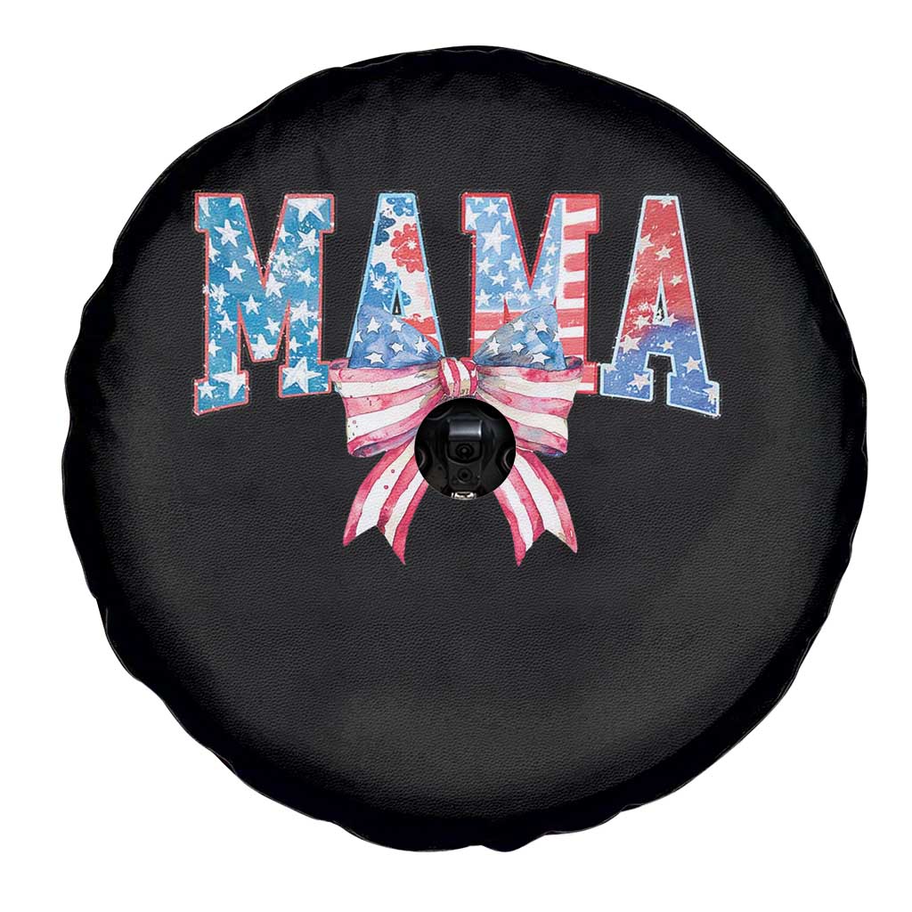 Funny American Patriotic Mama Coquette Spare Tire Cover 4th Of July Mother's Day