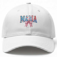 Funny American Patriotic Mama Coquette Baseball Cap 4th Of July Mother's Day