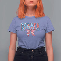 Funny American Patriotic Mama Coquette T Shirt For Women 4th Of July Mother's Day