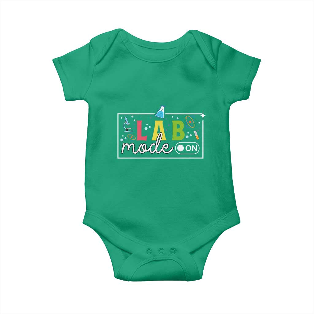 Funny Laboratory Scientist Baby Onesie Lab Mode On Chemistry Medical