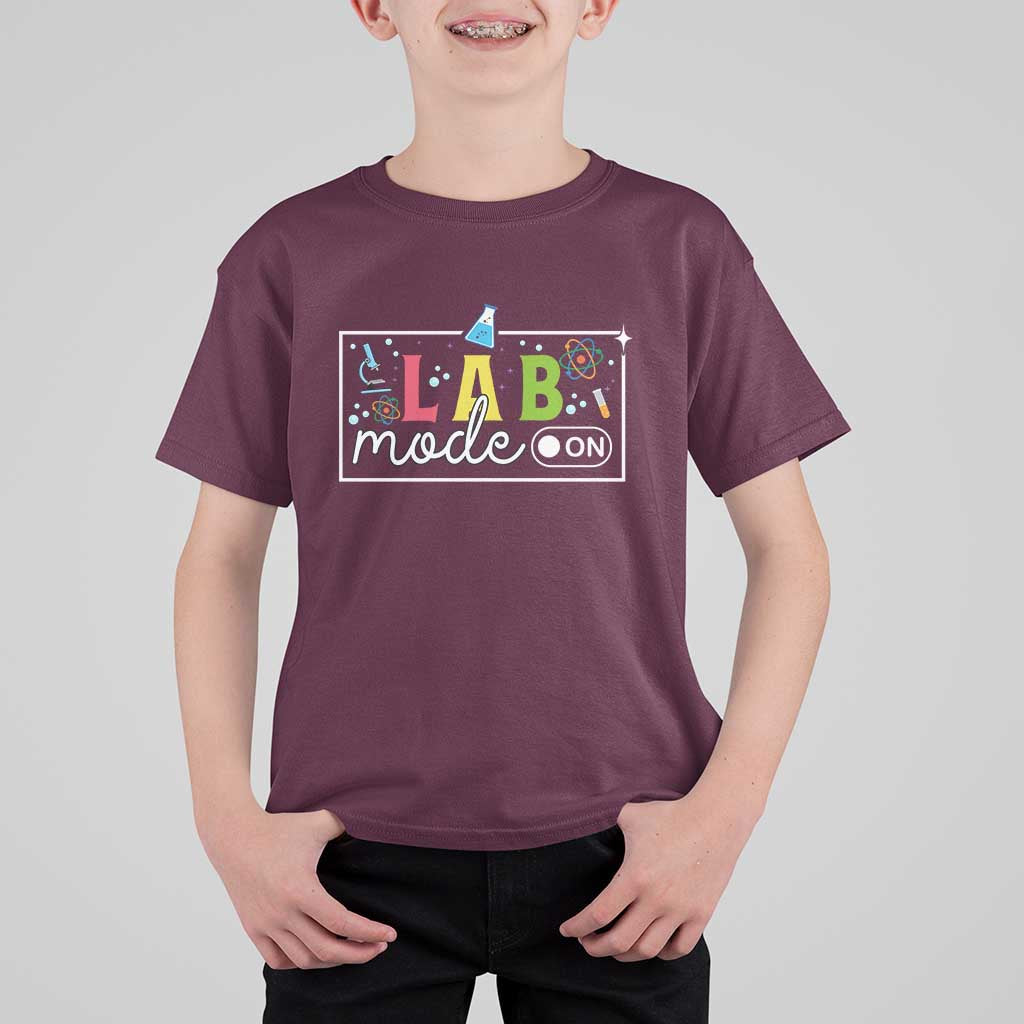 Funny Laboratory Scientist T Shirt For Kid Lab Mode On Chemistry Medical