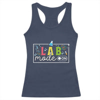 Funny Laboratory Scientist Racerback Tank Top Lab Mode On Chemistry Medical