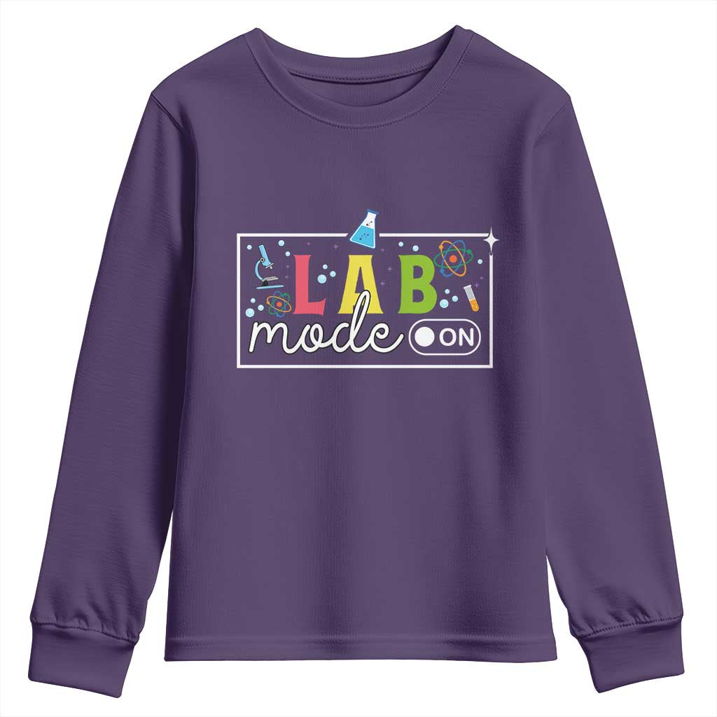 Funny Laboratory Scientist Youth Sweatshirt Lab Mode On Chemistry Medical